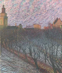 Evening Sun over Maria Magdalena Church Stockholm, 1902